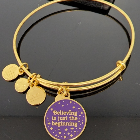 NWOT - Alex and Ani Disney Bracelet (Tinker Bell Quote) - Picture 2 of 4